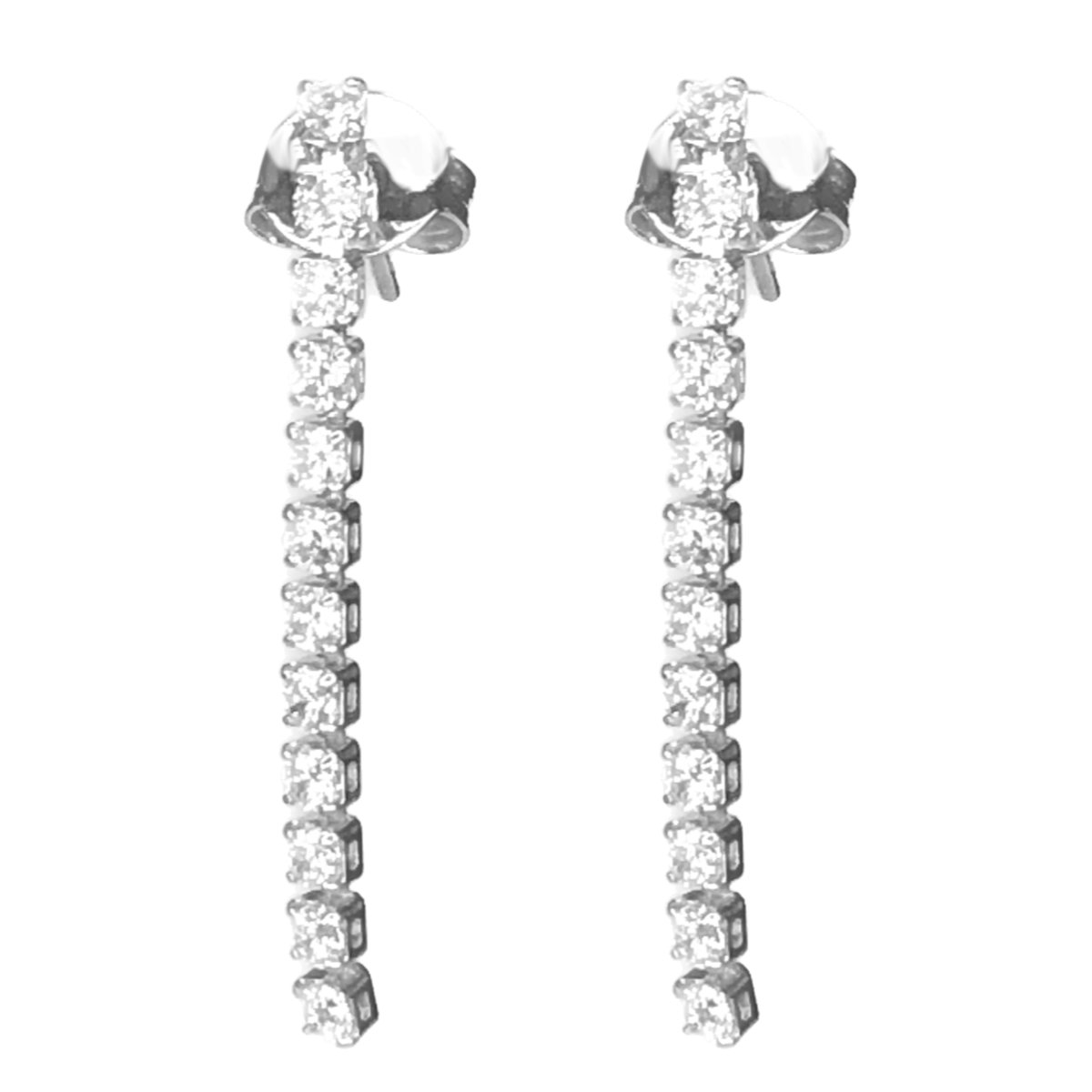 Aros bañados en plata 12 circones en hilera 30mm BE00105