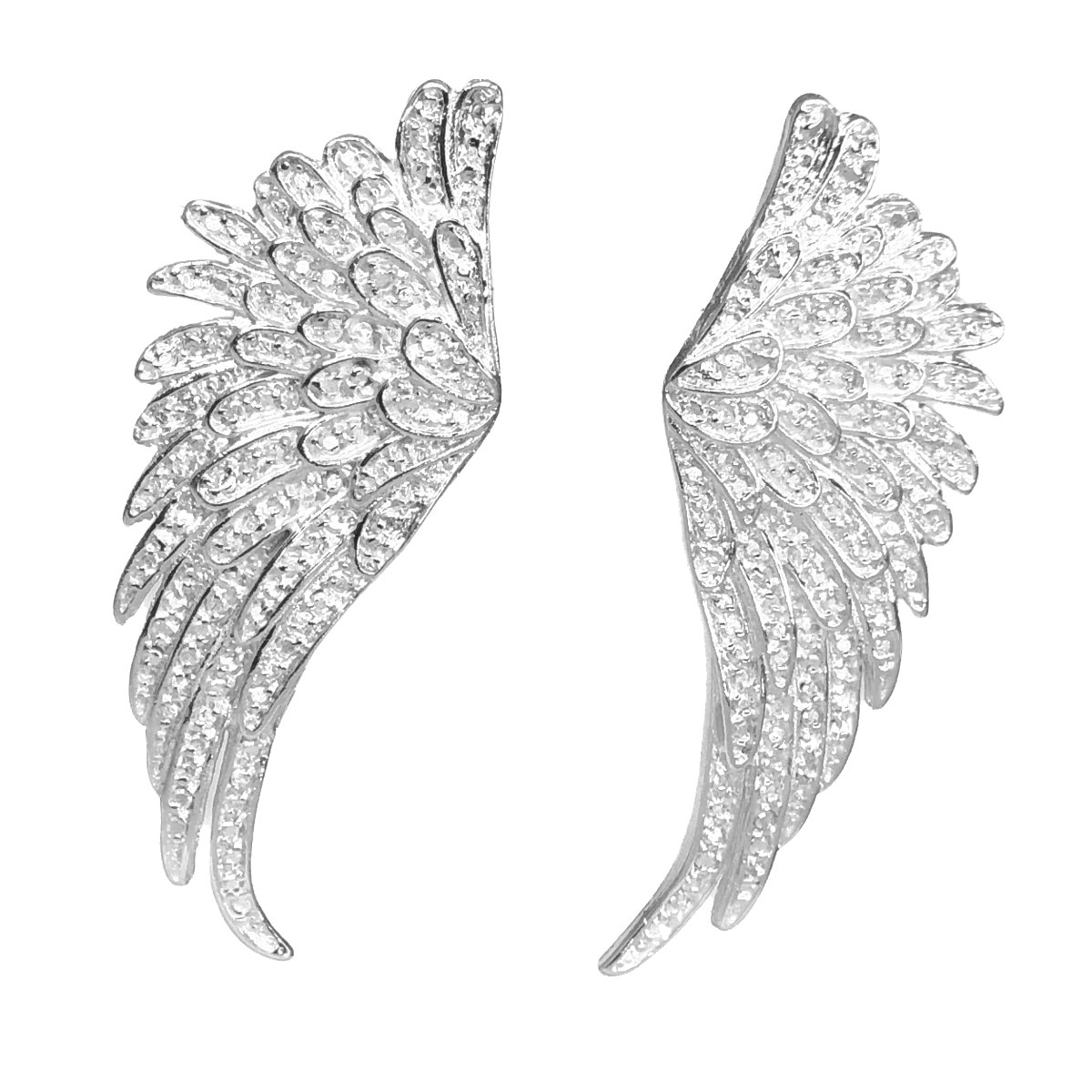 Aros bañados en plata alas 48mm BE00107