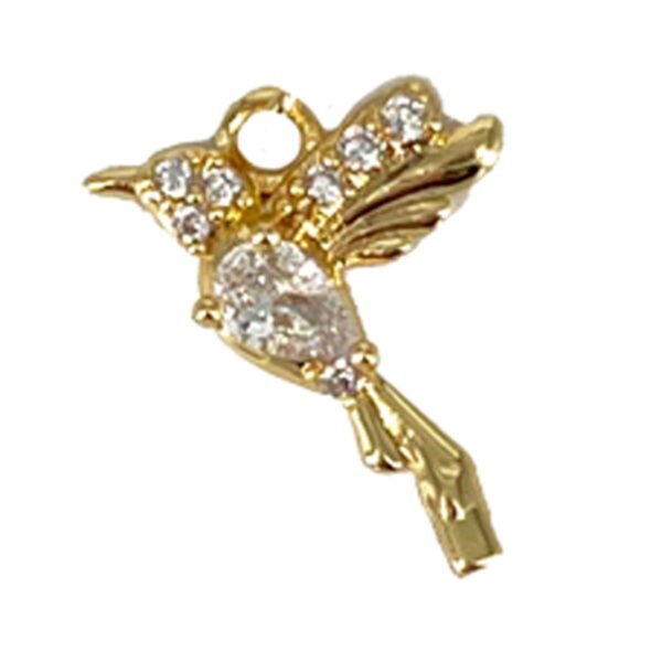 Charm Enchapado en oro Colibrí Circones (DCH0238)