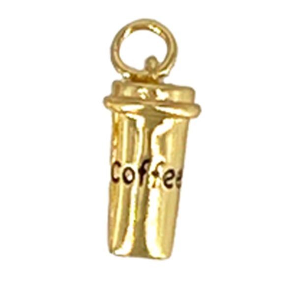 Charm Enchapado en oro Vaso Café (DCH0239)