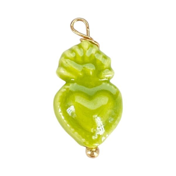 Charm enchapado en oro Detente Ceramica Verde (DCH0262)