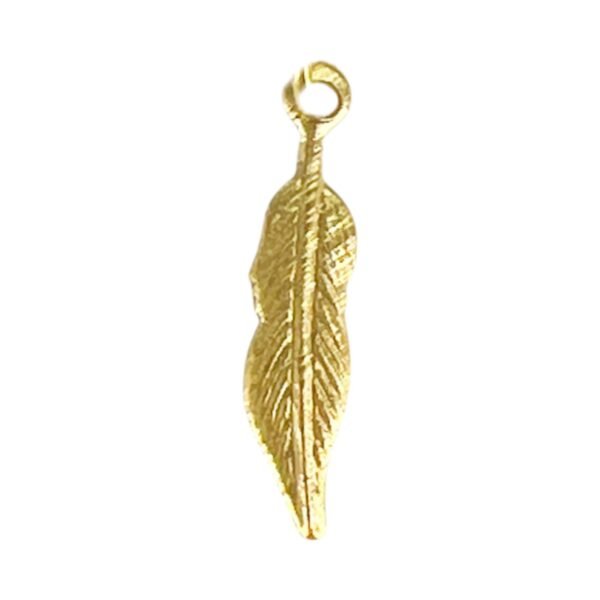 Charm enchapado en oro Pluma (DCH0276)